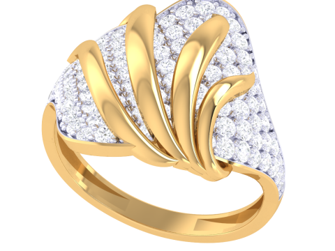 Printable 3D jewelry model of Lady diamond ring 3D 모델