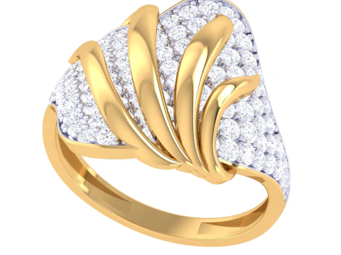 Printable 3D jewelry model of Lady diamond ring 3D Model