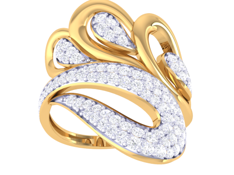 Printable 3D jewelry model of Lady diamond ring 3D मॉडल