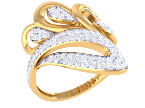 Printable 3D jewelry model of Lady diamond ring 3D Модель