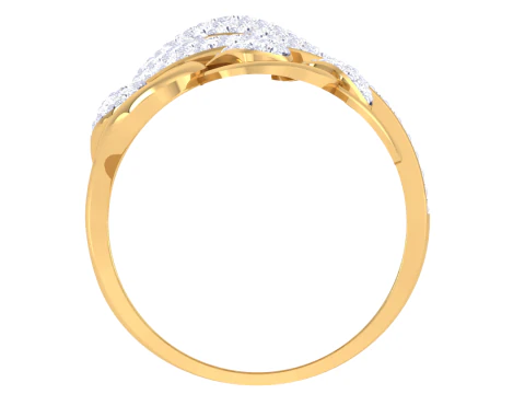 Printable 3D jewelry model of Lady diamond ring 3D Model