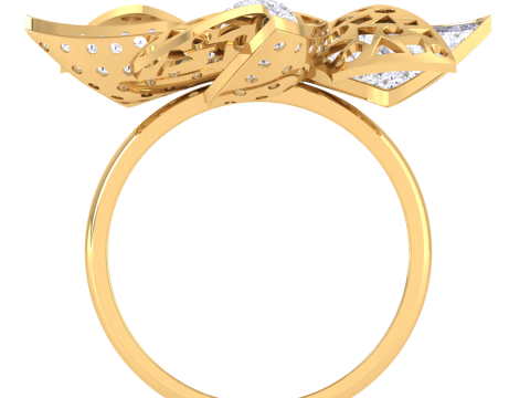 Printable 3D jewelry model of Lady diamond ring 3D मॉडल