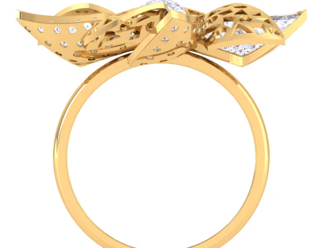 Printable 3D jewelry model of Lady diamond ring 3D Model