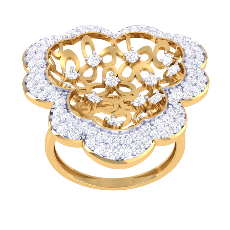 Printable 3D jewelry model of Lady diamond ring Model 3D .c4d .max .obj .3ds .fbx .stl .blend 