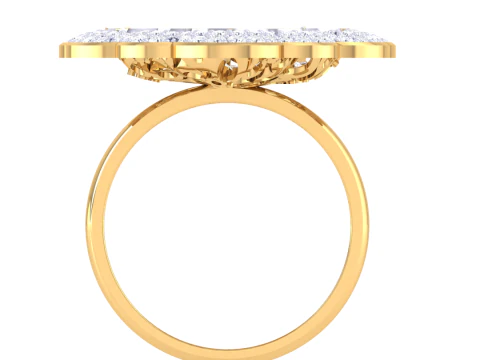 Printable 3D jewelry model of Lady diamond ring 3D Model