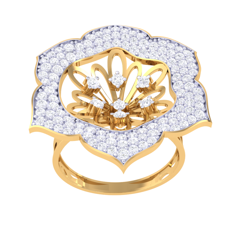 Printable 3D jewelry model of Lady diamond ring 3D 모델 .c4d .max .obj .3ds .fbx .stl .blend