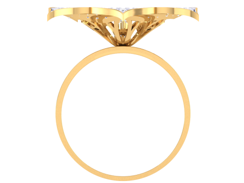 Printable 3D jewelry model of Lady diamond ring 3D 모델