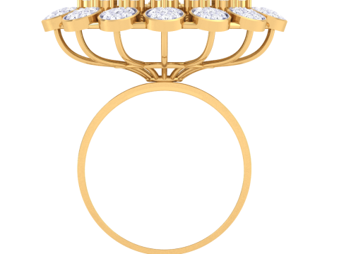 Printable 3D jewelry model of Lady diamond ring 3D Model