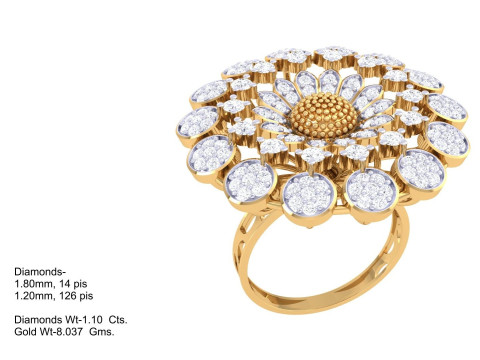 Printable 3D jewelry model of Lady diamond ring 3D Model