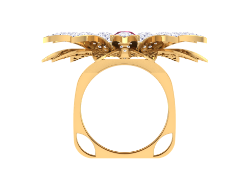 Printable 3D jewelry model of Lady diamond ring 3D मॉडल