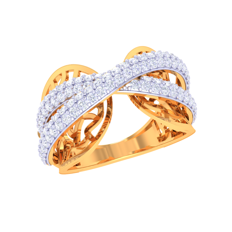 Printable 3D jewelry model of Lady diamond ring 3D मॉडल .c4d .max .obj .3ds .fbx .stl .blend