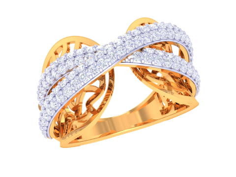 Printable 3D jewelry model of Lady diamond ring 3D 모델