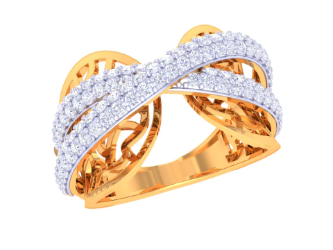 Printable 3D jewelry model of Lady diamond ring 3D Model