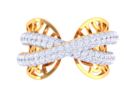 Printable 3D jewelry model of Lady diamond ring 3D Model