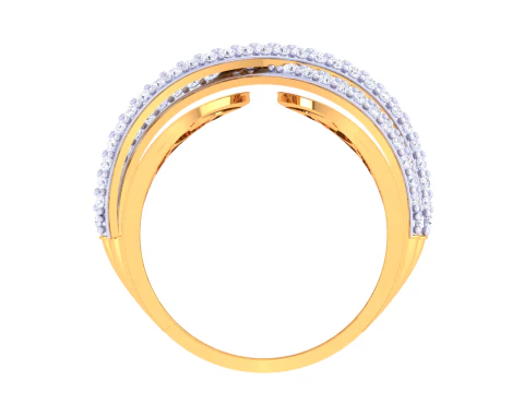 Printable 3D jewelry model of Lady diamond ring 3D Model