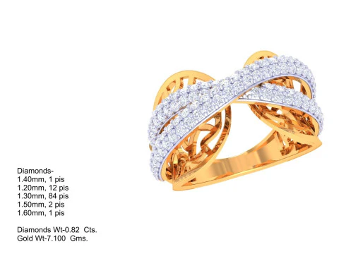 Printable 3D jewelry model of Lady diamond ring 3D Model