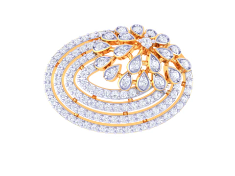 Printable 3D jewelry model of Lady diamond ring 3D Model