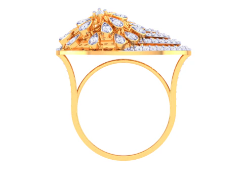Printable 3D jewelry model of Lady diamond ring 3D Model