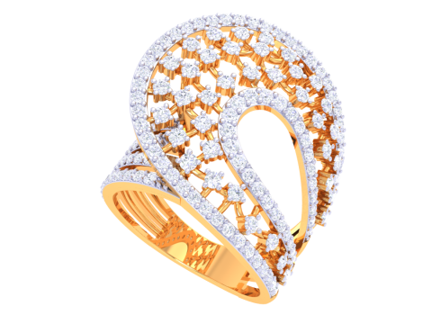 Printable 3D jewelry model of Lady diamond ring Model 3D
