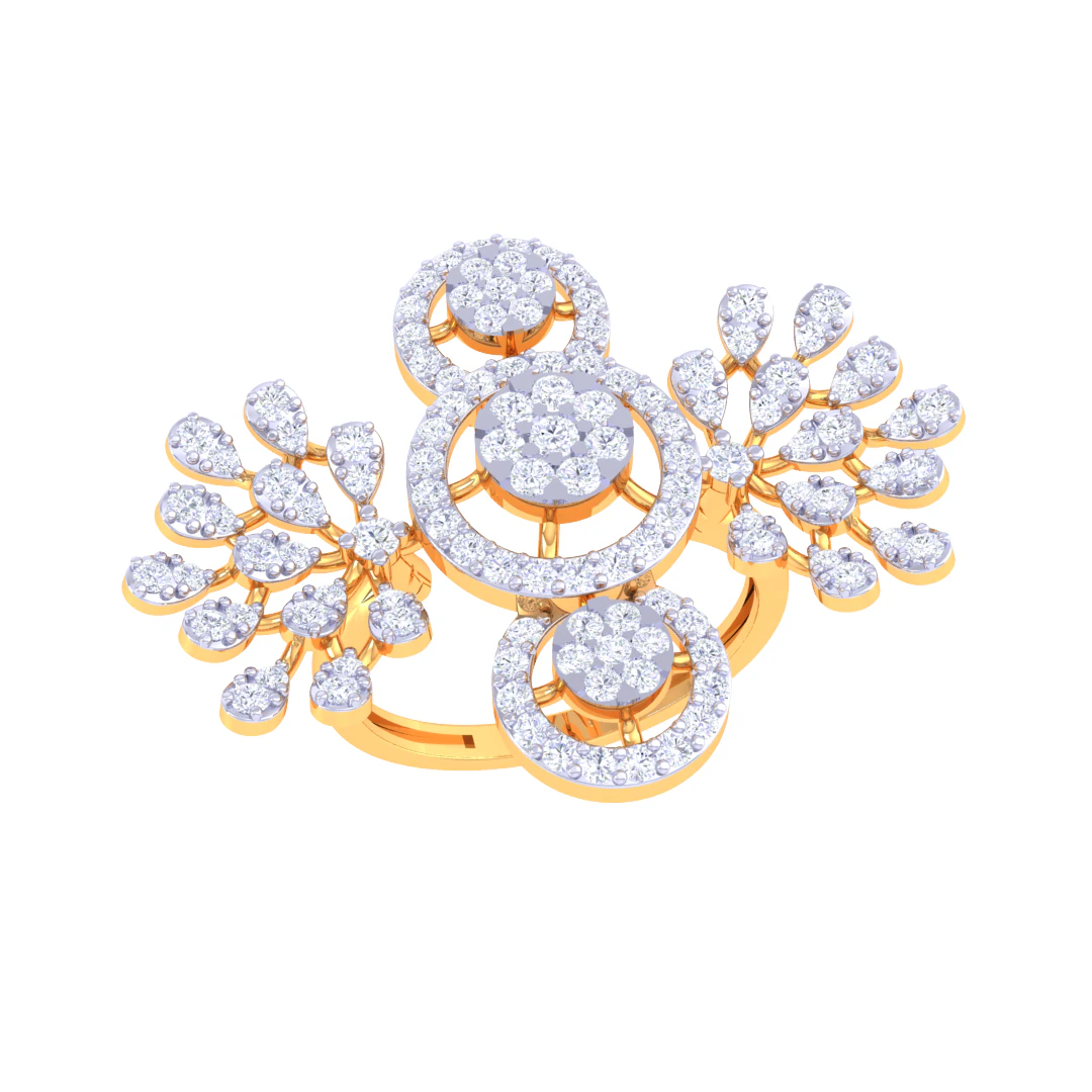 Printable 3D jewelry model of Lady diamond ring 3D Model .c4d .max .obj .3ds .fbx .stl .blend 