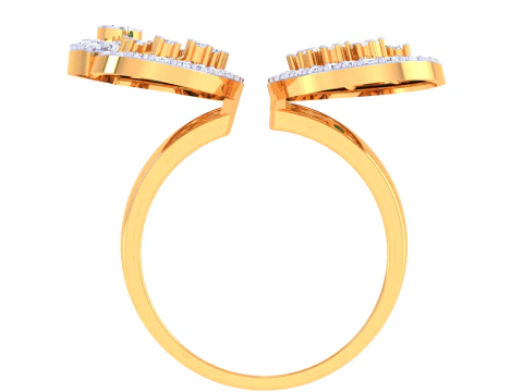 Printable 3D jewelry model of Lady diamond ring 3D Model