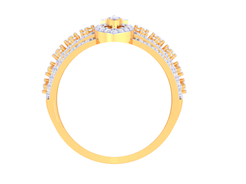 Printable 3D jewelry model of Lady diamond ring 3D Model