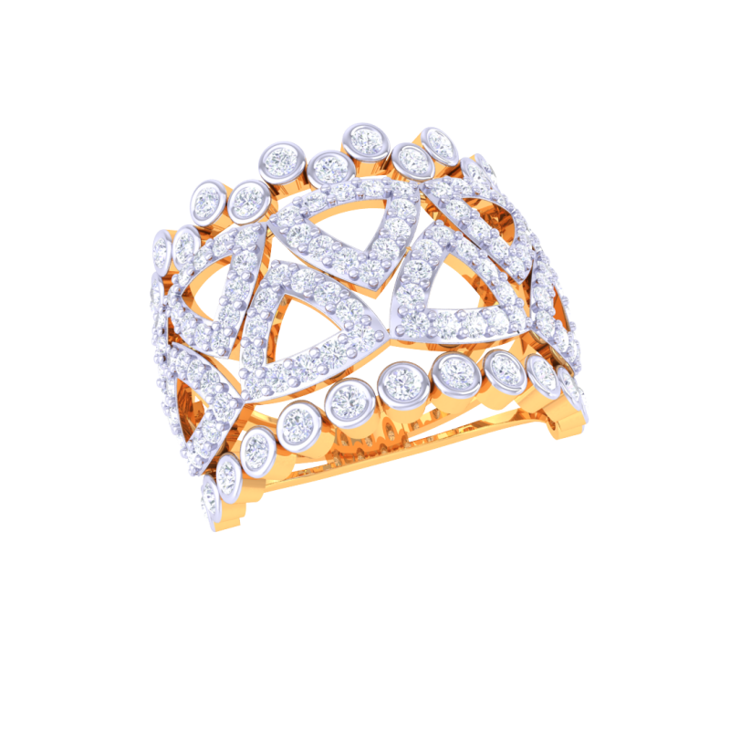Printable 3D jewelry model of Lady diamond ring 3D मॉडल .c4d .max .obj .3ds .fbx .stl .blend