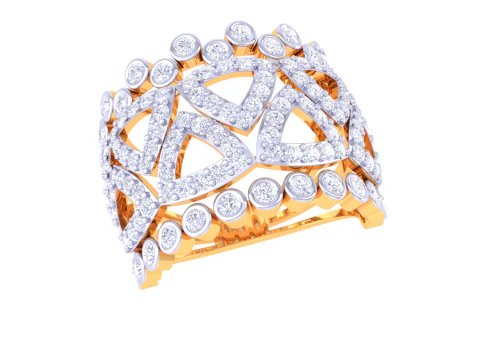 Printable 3D jewelry model of Lady diamond ring 3D Model