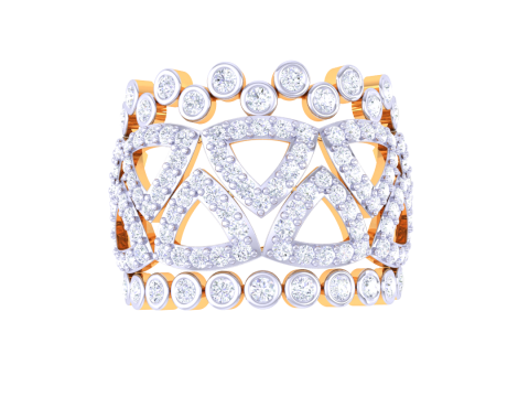 Printable 3D jewelry model of Lady diamond ring 3D मॉडल