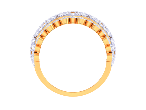 Printable 3D jewelry model of Lady diamond ring 3D मॉडल