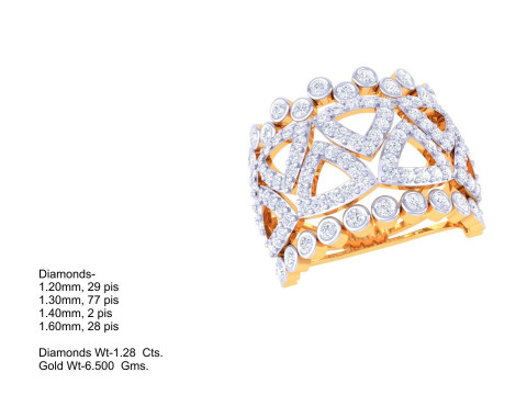Printable 3D jewelry model of Lady diamond ring 3D मॉडल
