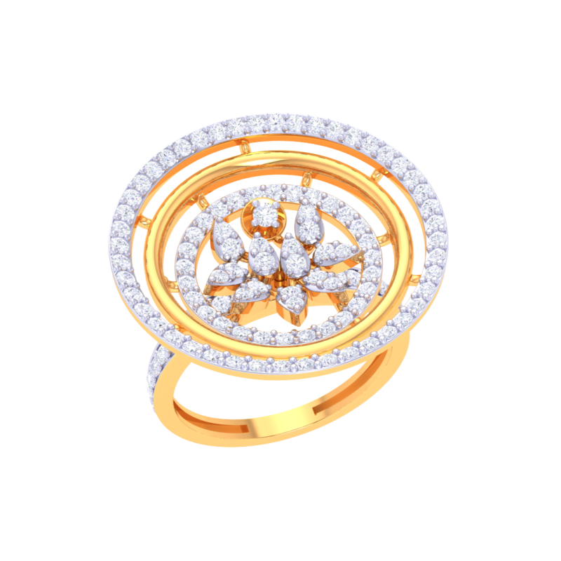 Printable 3D jewelry model of Lady diamond ring 3D Model .c4d .max .obj .3ds .fbx .stl .blend 