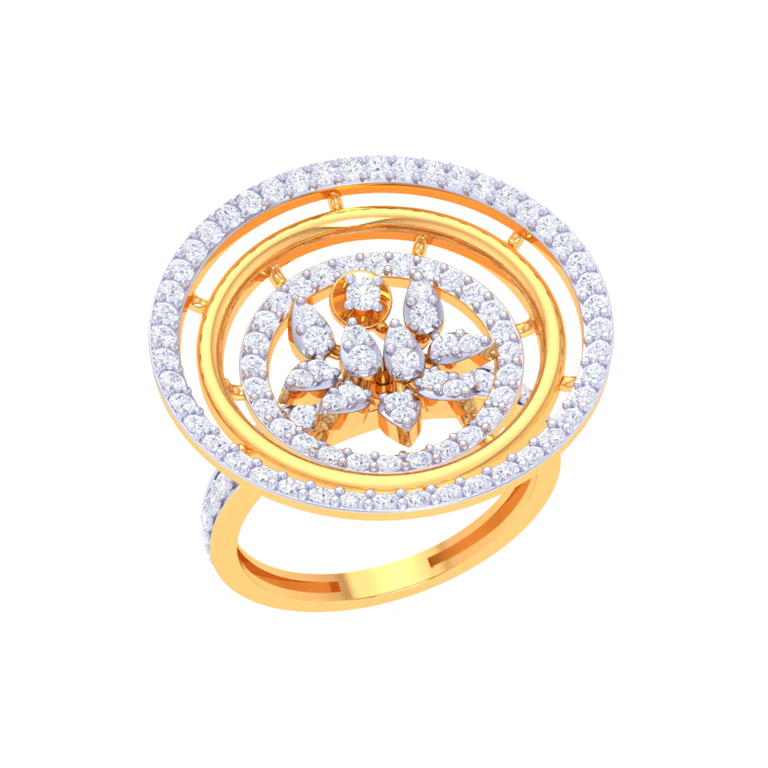 Printable 3D jewelry model of Lady diamond ring 3D Model .c4d .max .obj .3ds .fbx .stl .blend 