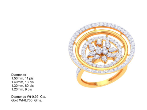 Printable 3D jewelry model of Lady diamond ring 3D Model