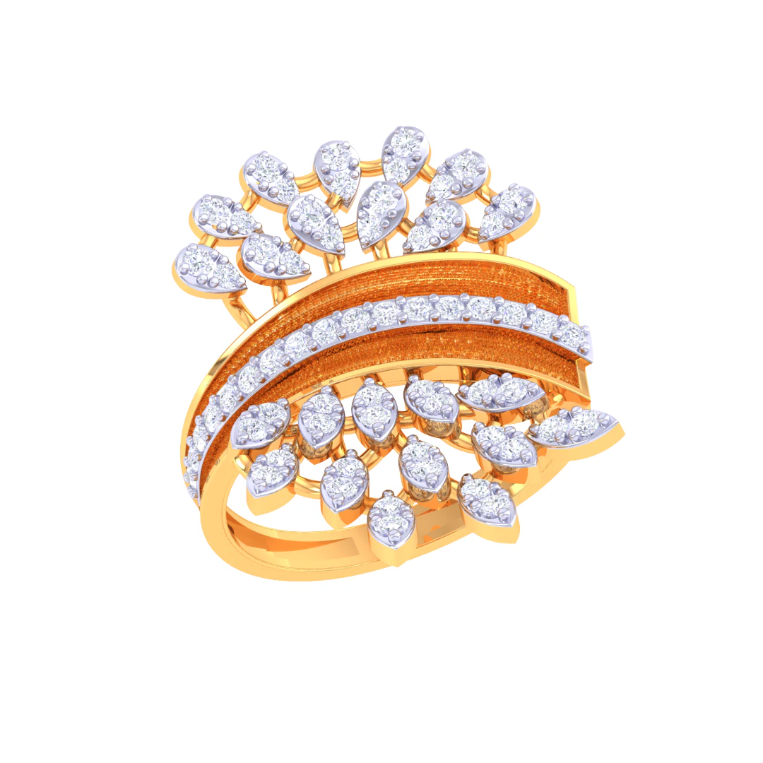 Printable 3D jewelry model of Lady diamond ring 3D Model .c4d .max .obj .3ds .fbx .stl .blend 