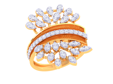 Printable 3D jewelry model of Lady diamond ring 3D Model
