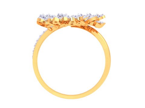 Printable 3D jewelry model of Lady diamond ring 3D मॉडल