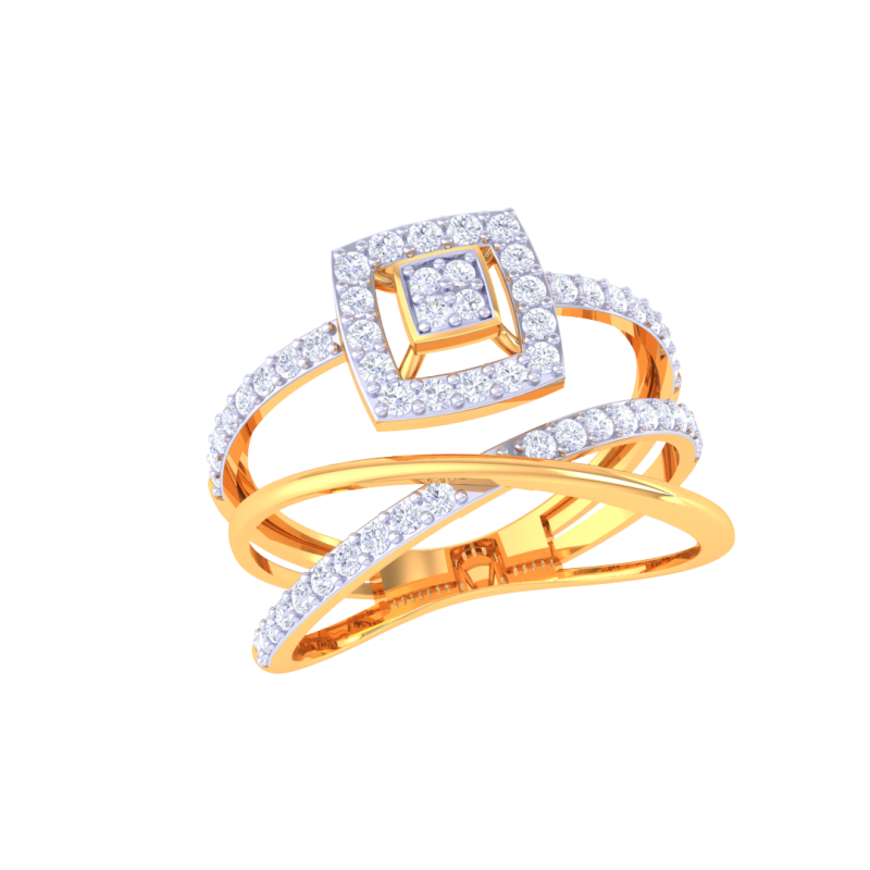 Printable 3D jewelry model of Lady diamond ring 3D Modell .c4d .max .obj .3ds .fbx .stl .blend