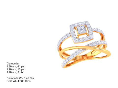 Printable 3D jewelry model of Lady diamond ring 3D Modell