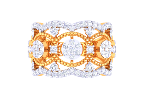 Printable 3D jewelry model of Lady diamond ring 3D Model