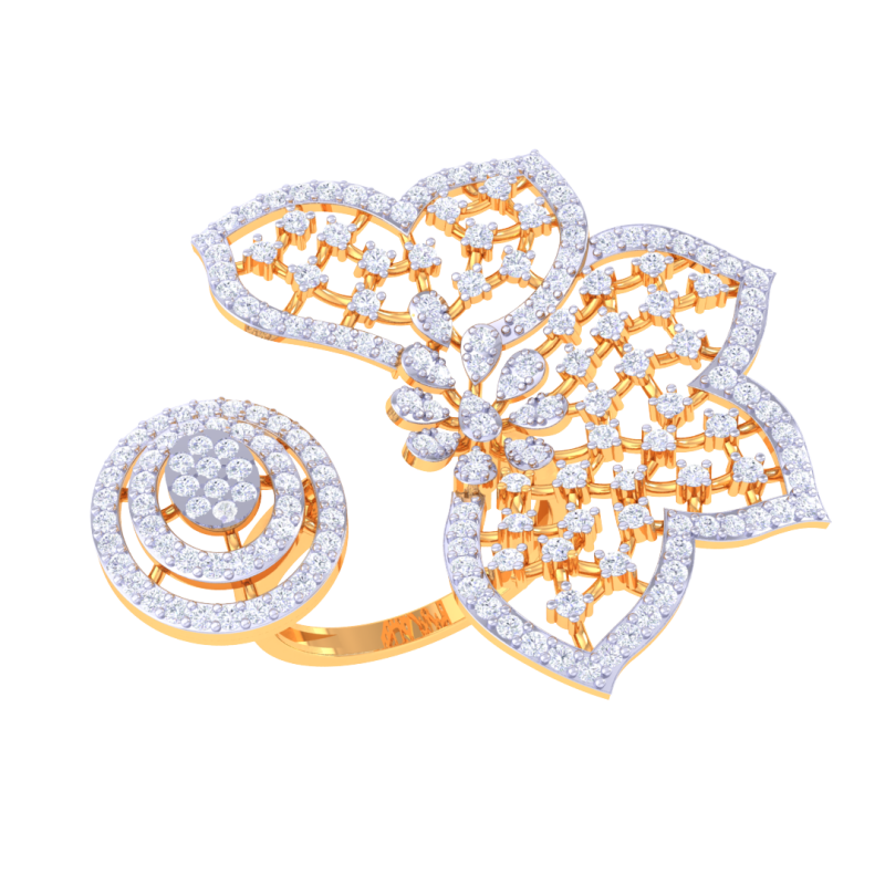 Printable 3D jewelry model of Lady diamond ring Modelo 3D .c4d .max .obj .3ds .fbx .stl .blend