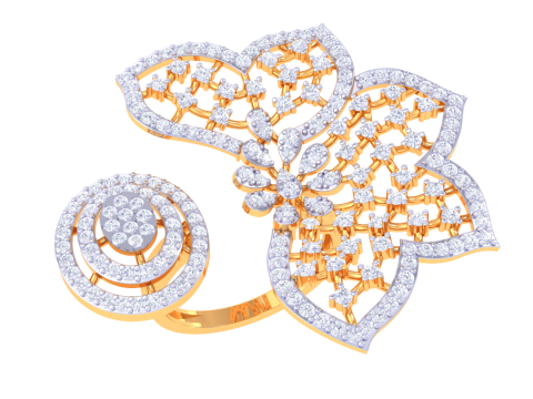 Printable 3D jewelry model of Lady diamond ring 3D Model