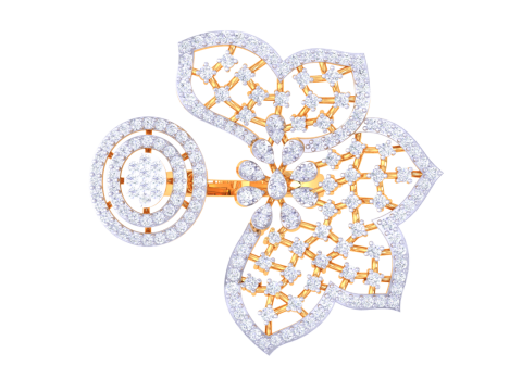 Printable 3D jewelry model of Lady diamond ring Modelo 3D