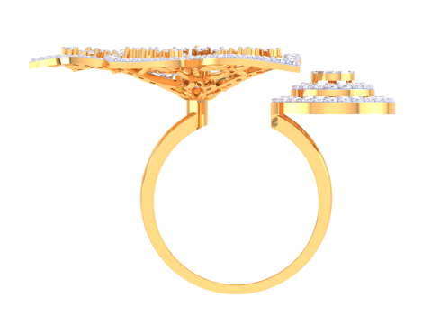 Printable 3D jewelry model of Lady diamond ring Modelo 3D