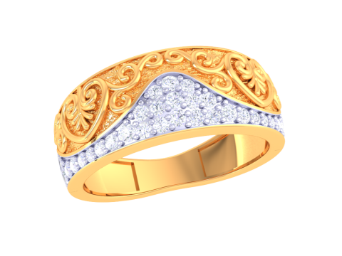 Printable 3D jewelry model of Lady diamond ring 3D Model