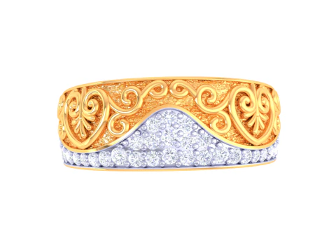 Printable 3D jewelry model of Lady diamond ring 3D Model