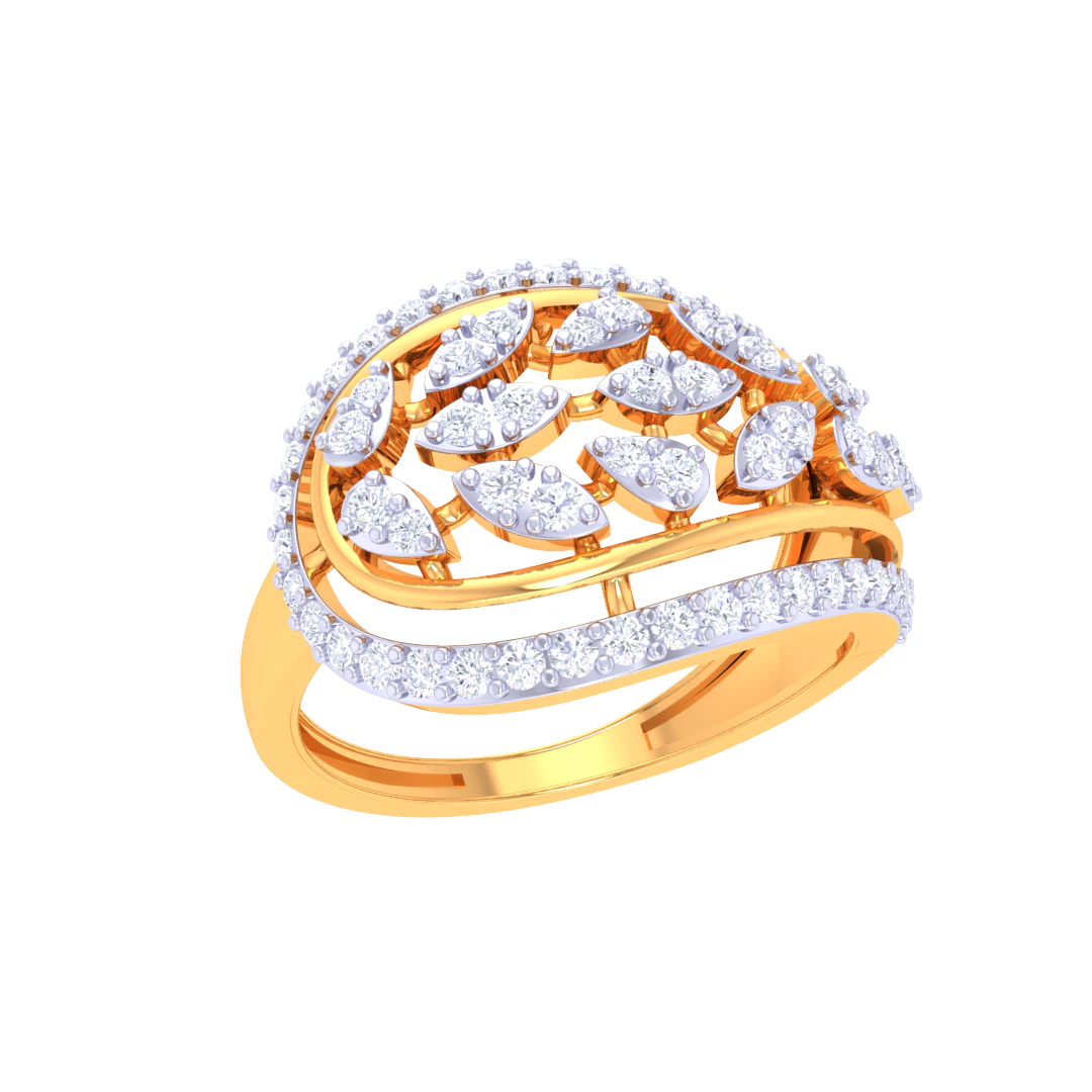 Printable 3D jewelry model of Lady diamond ring 3D Model .c4d .max .obj .3ds .fbx .stl .blend 