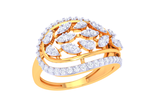 Printable 3D jewelry model of Lady diamond ring 3D Model