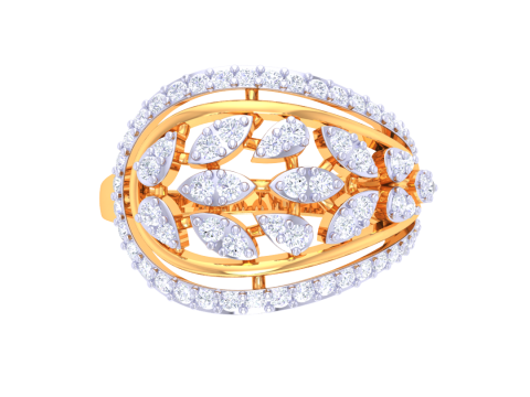 Printable 3D jewelry model of Lady diamond ring Modello 3D