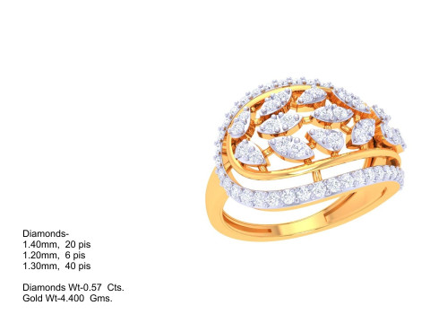 Printable 3D jewelry model of Lady diamond ring Modello 3D